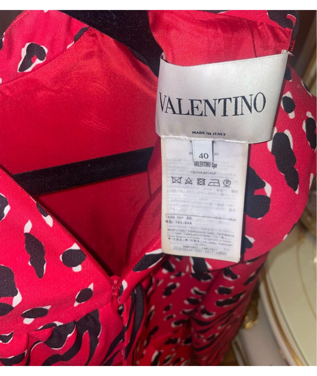 VALENTINO Красное шерстяное вечернее платье, фото 4