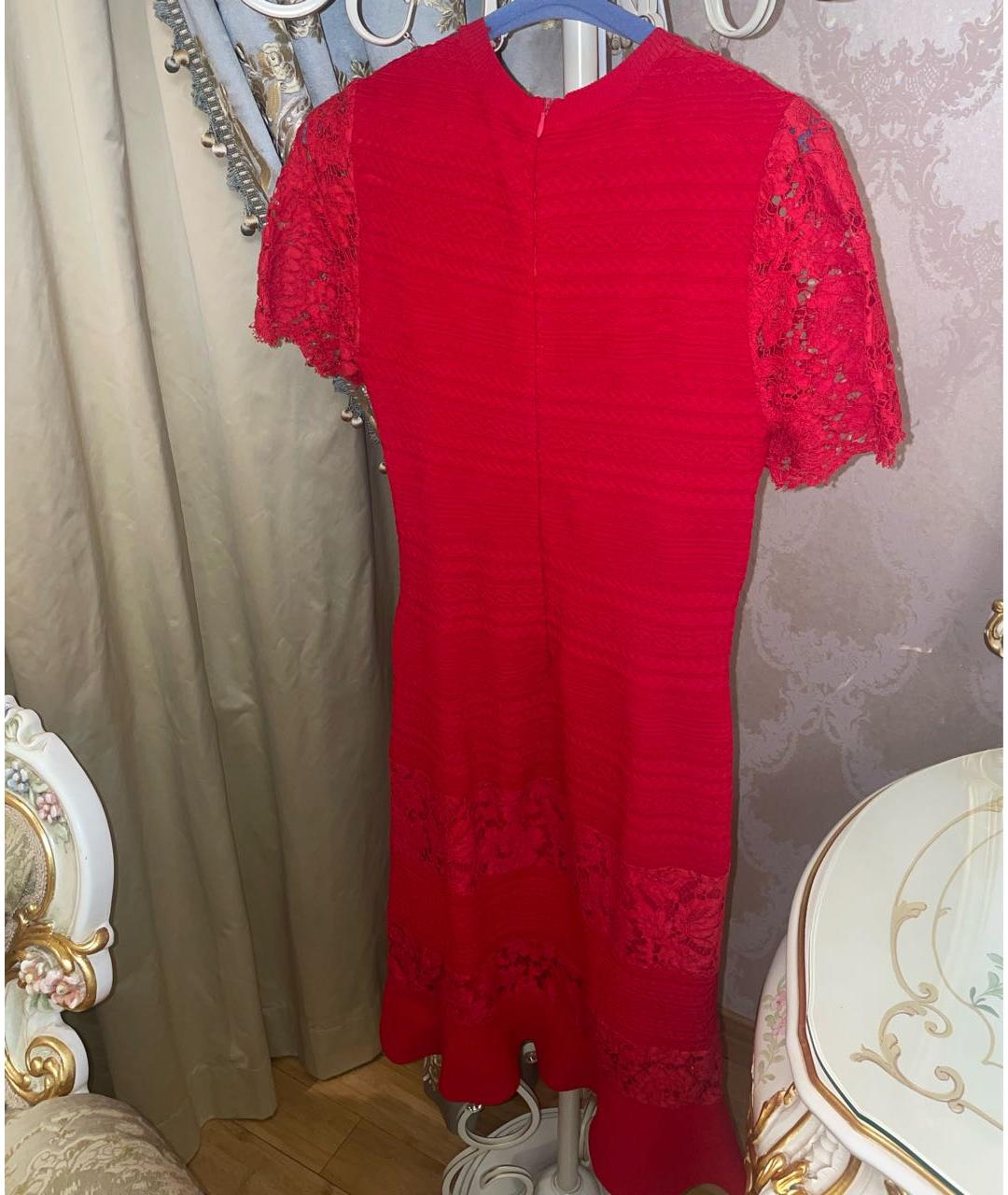 VALENTINO Красное вискозное вечернее платье, фото 2