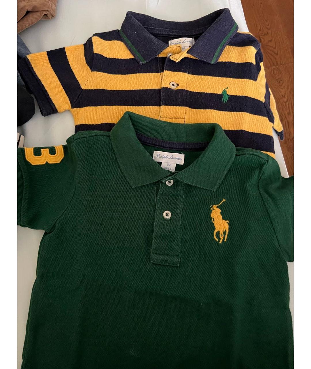 POLO RALPH LAUREN Мульти хлопковая детская футболка, фото 2