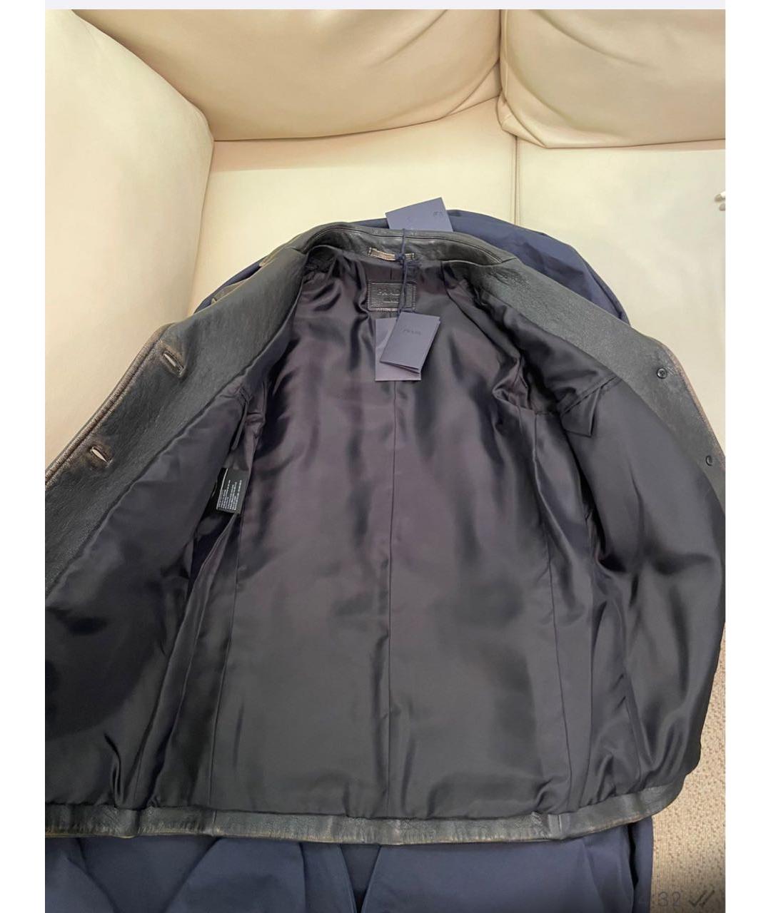 PRADA Коричневый кожаный жакет/пиджак, фото 8