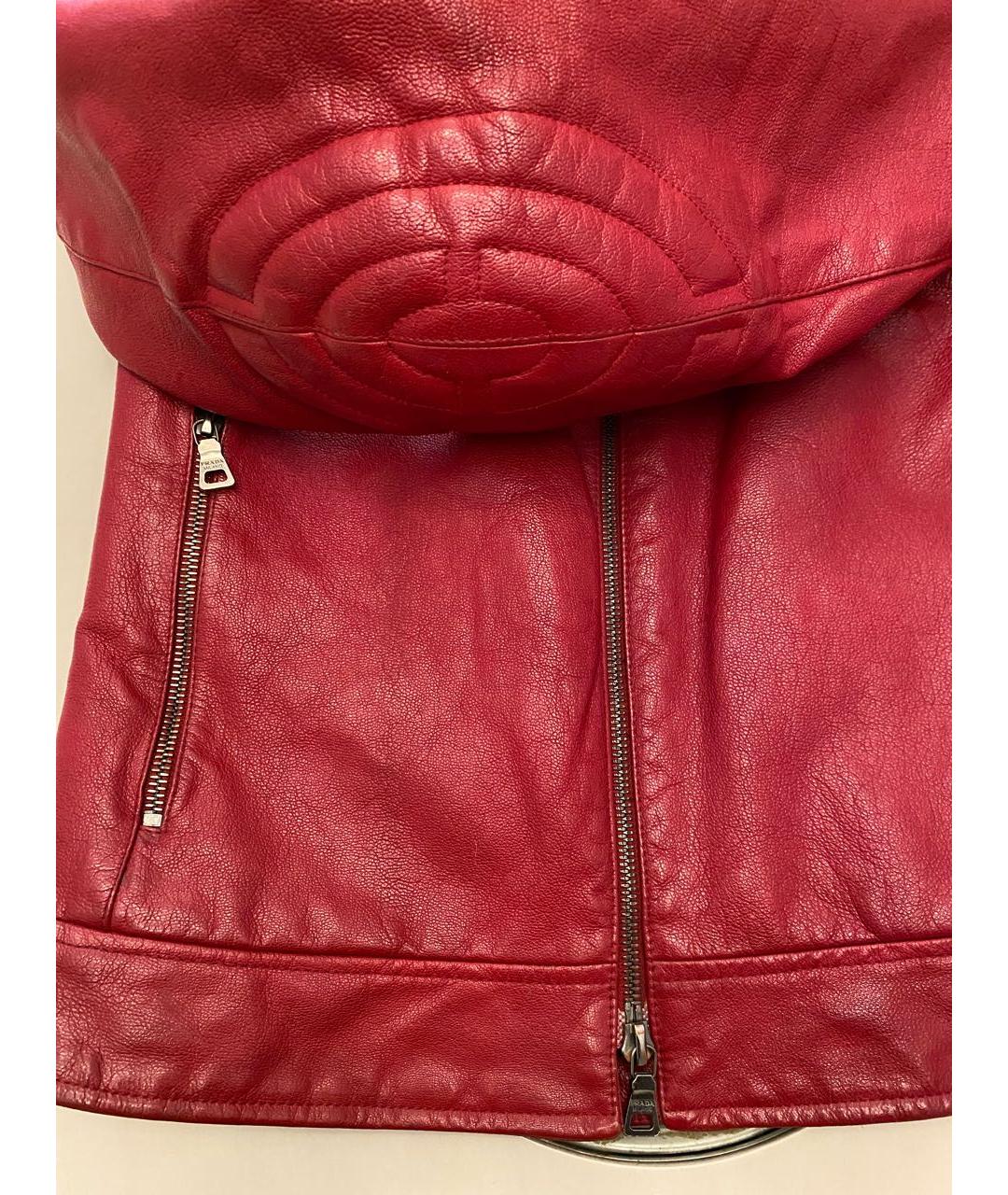 PRADA Красная кожаная куртка, фото 6