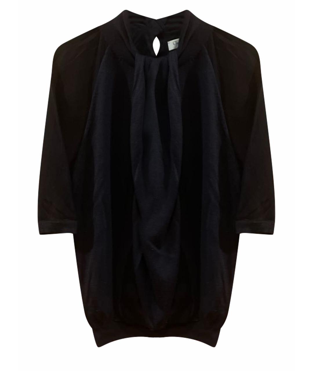 CHRISTIAN DIOR Черная шелковая блузы, фото 1