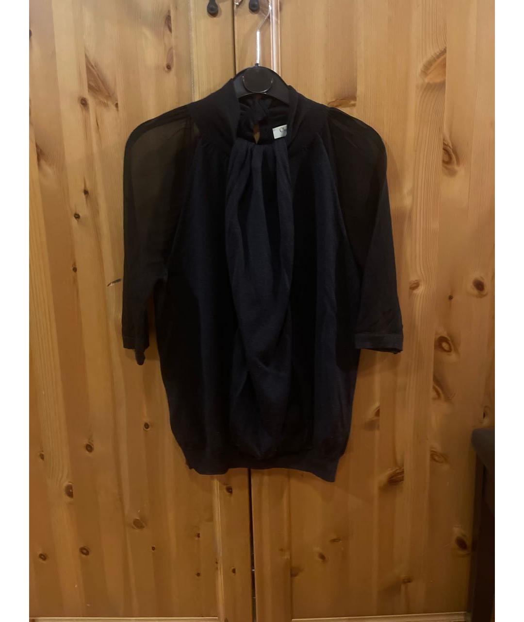 CHRISTIAN DIOR PRE-OWNED Черная шелковая блузы, фото 4