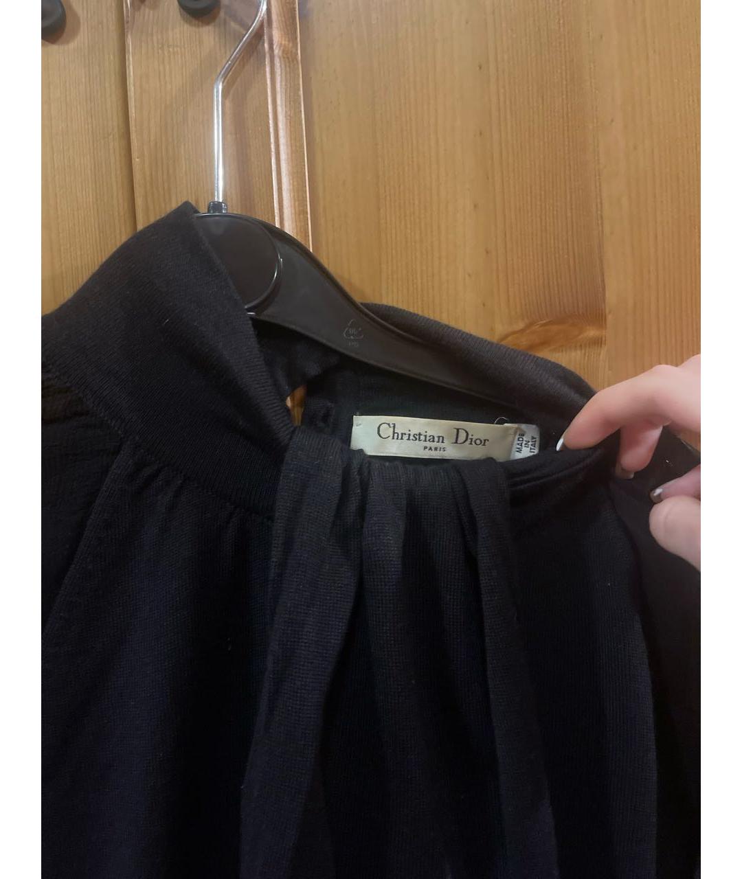 CHRISTIAN DIOR PRE-OWNED Черная шелковая блузы, фото 2