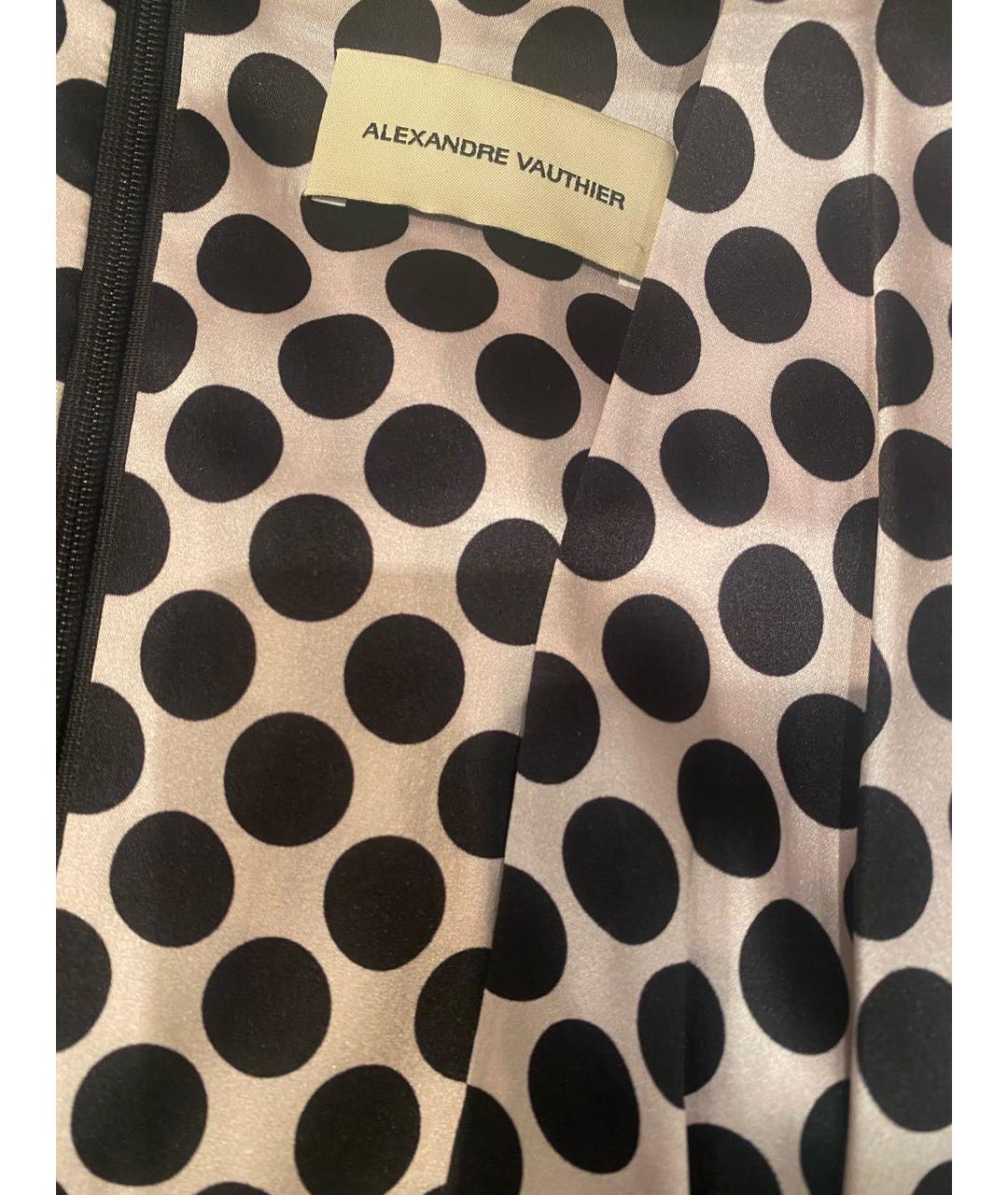 ALEXANDRE VAUTHIER Черное шелковое коктейльное платье, фото 5