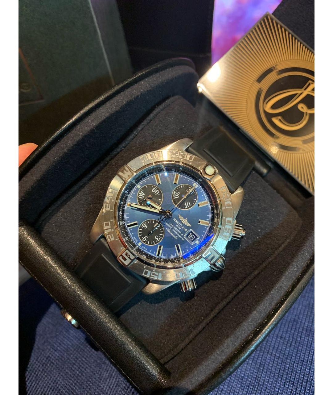 BREITLING Синие стальные часы, фото 9
