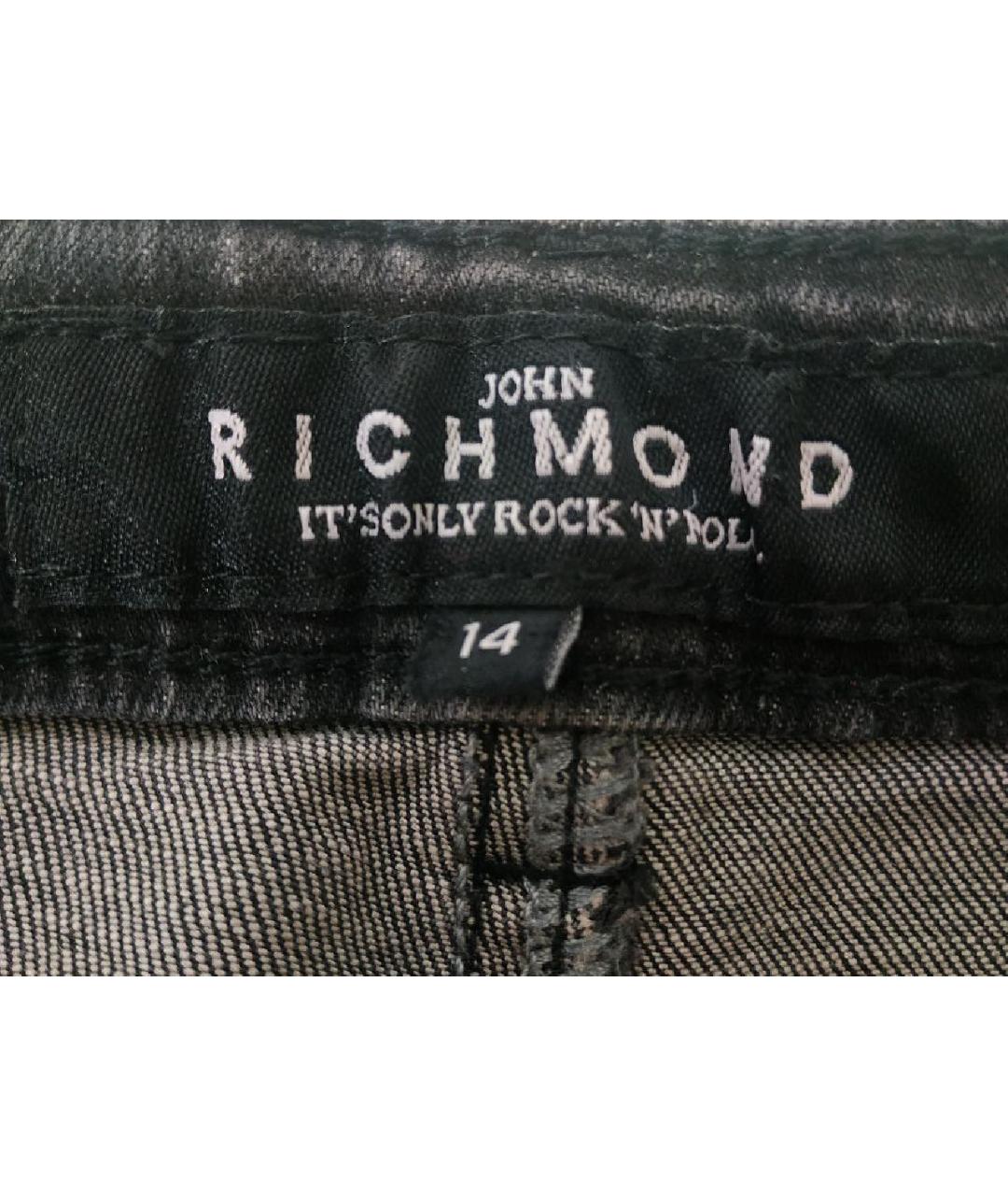 JOHN RICHMOND Черные деним детские джинсы, фото 3