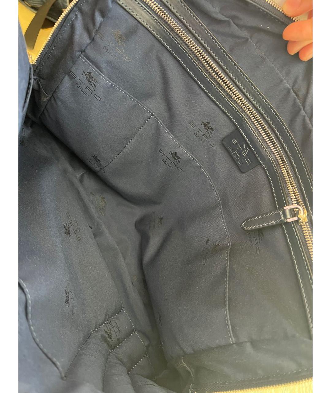 ETRO Синий кожаный портфель, фото 6