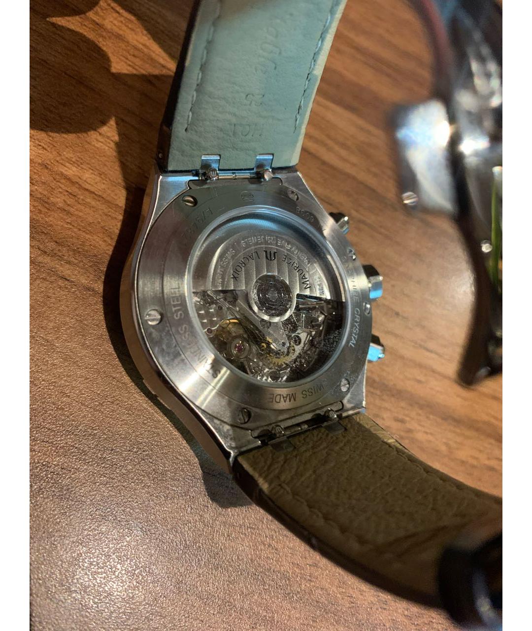 MAURICE LACROIX Синие стальные часы, фото 2