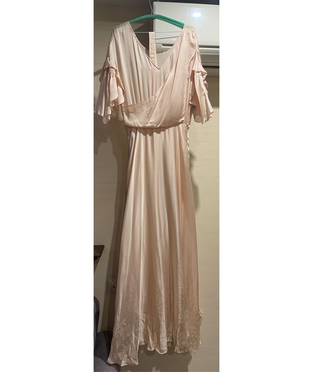 JOHN GALLIANO Розовое шелковое коктейльное платье, фото 5