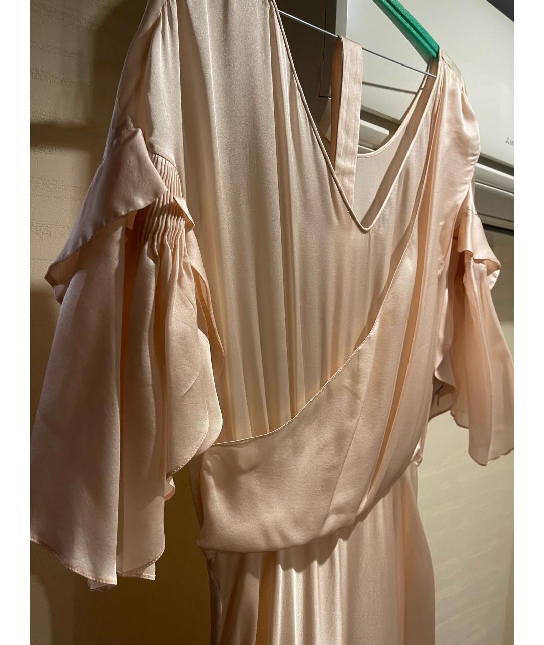 JOHN GALLIANO Розовое шелковое коктейльное платье, фото 3