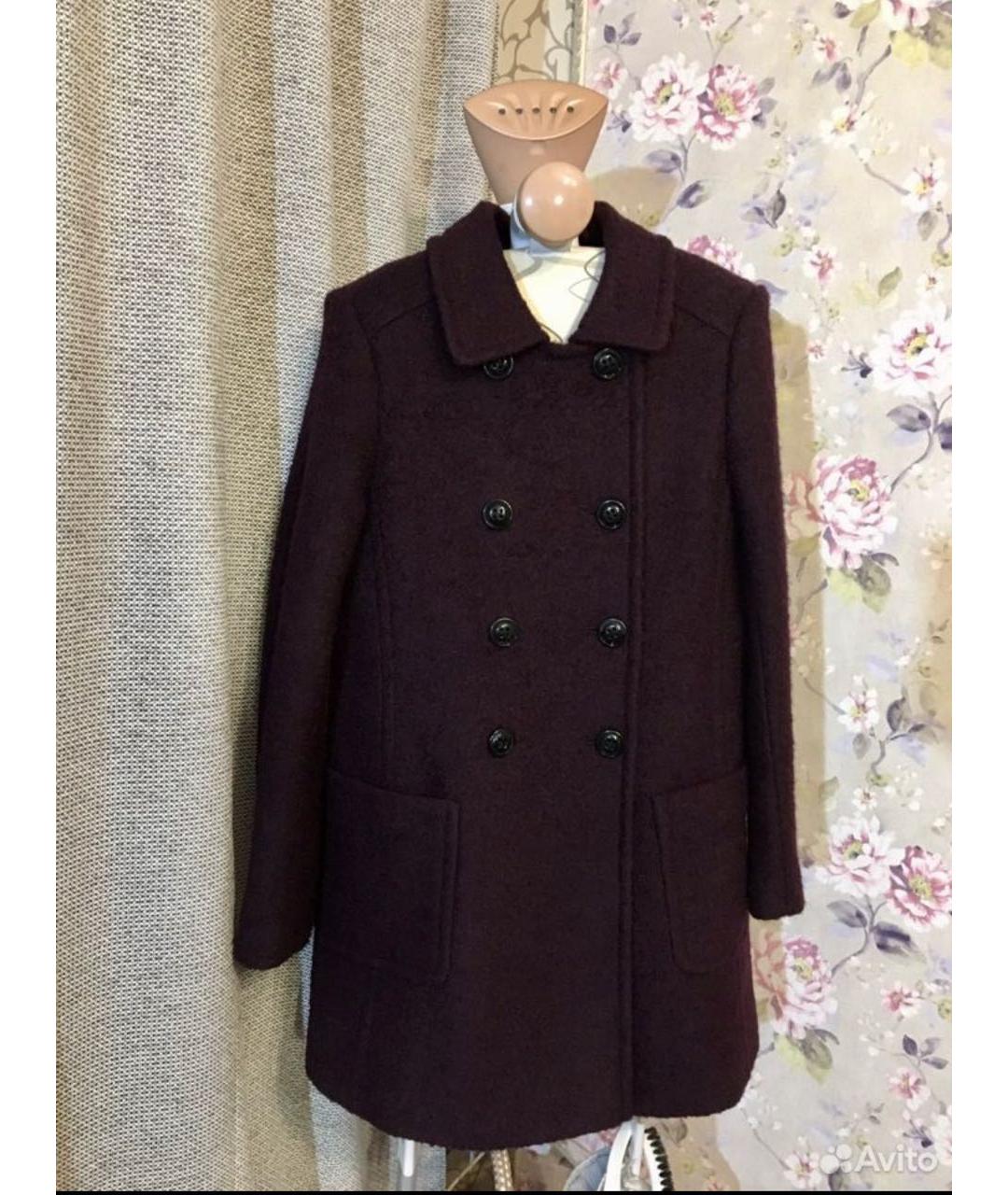 DKNY Бордовое шерстяное пальто, фото 8