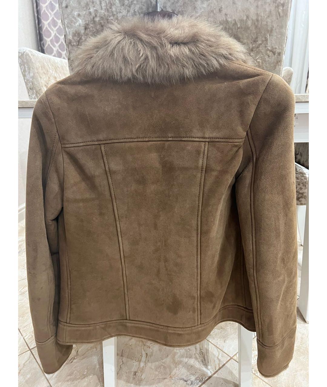LORO PIANA Коричневая шерстяная дубленка, фото 2