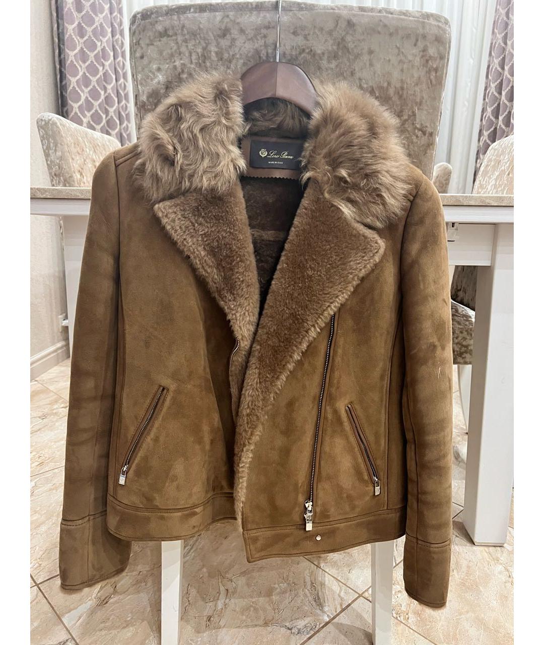 LORO PIANA Коричневая шерстяная дубленка, фото 7