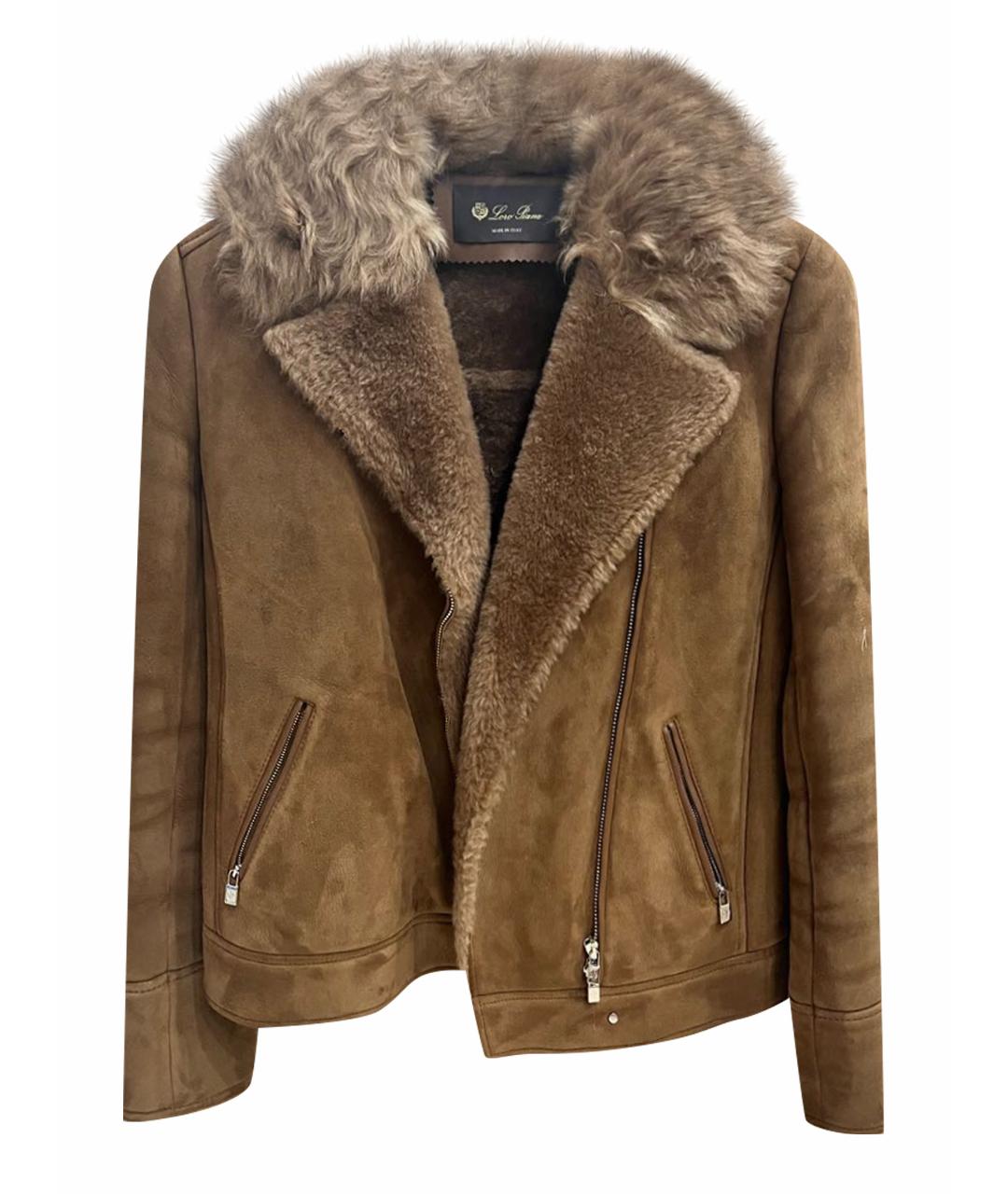 LORO PIANA Коричневая шерстяная дубленка, фото 1