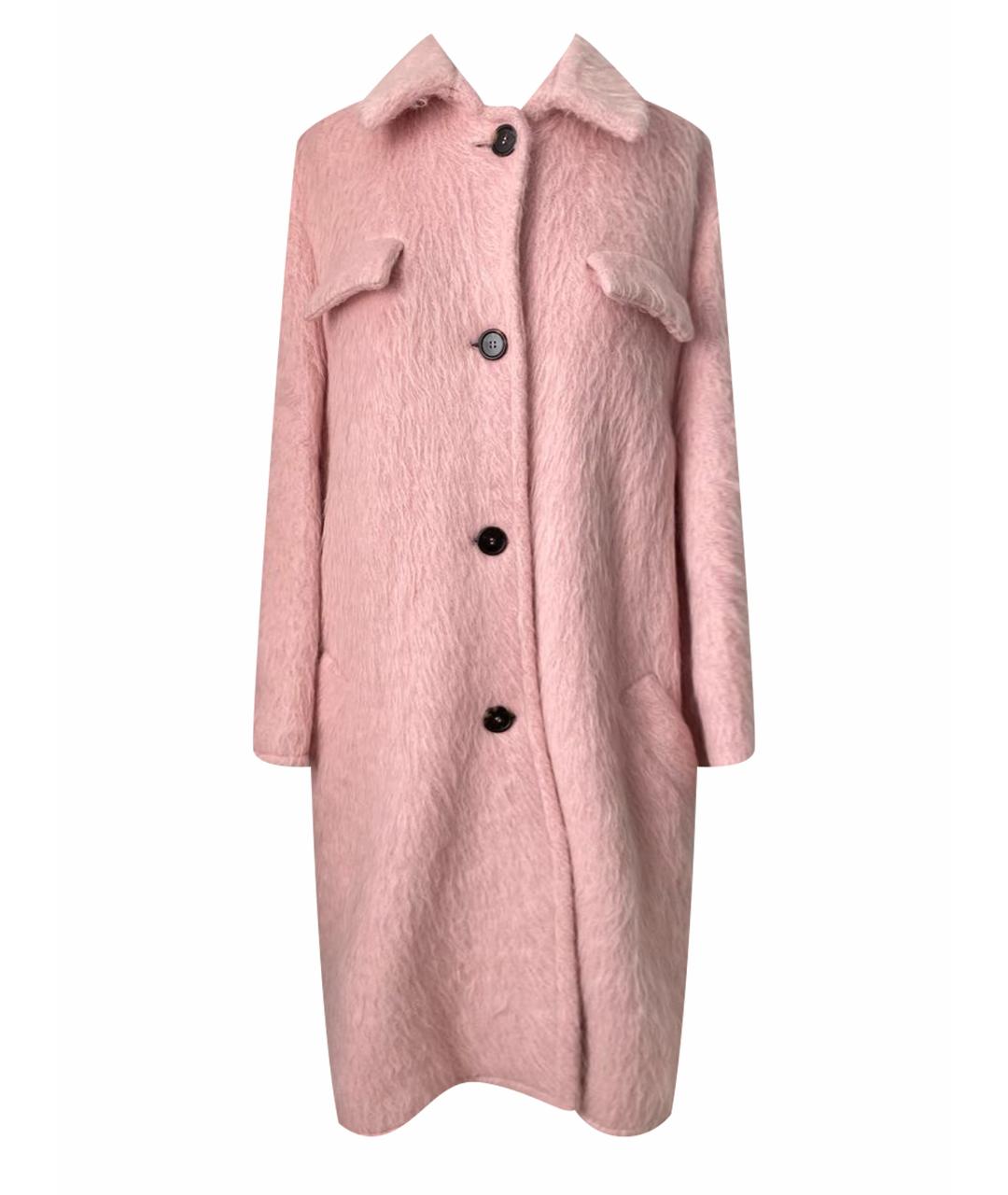 MARNI Розовое шерстяное пальто, фото 1