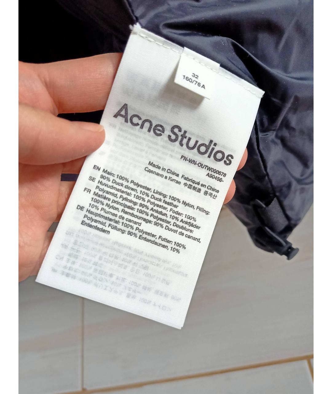 ACNE STUDIOS Черный синтетический пуховик, фото 6