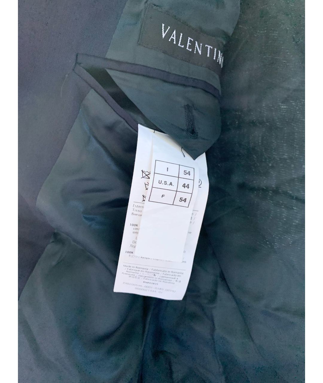 VALENTINO Темно-синий шерстяной пиджак, фото 6