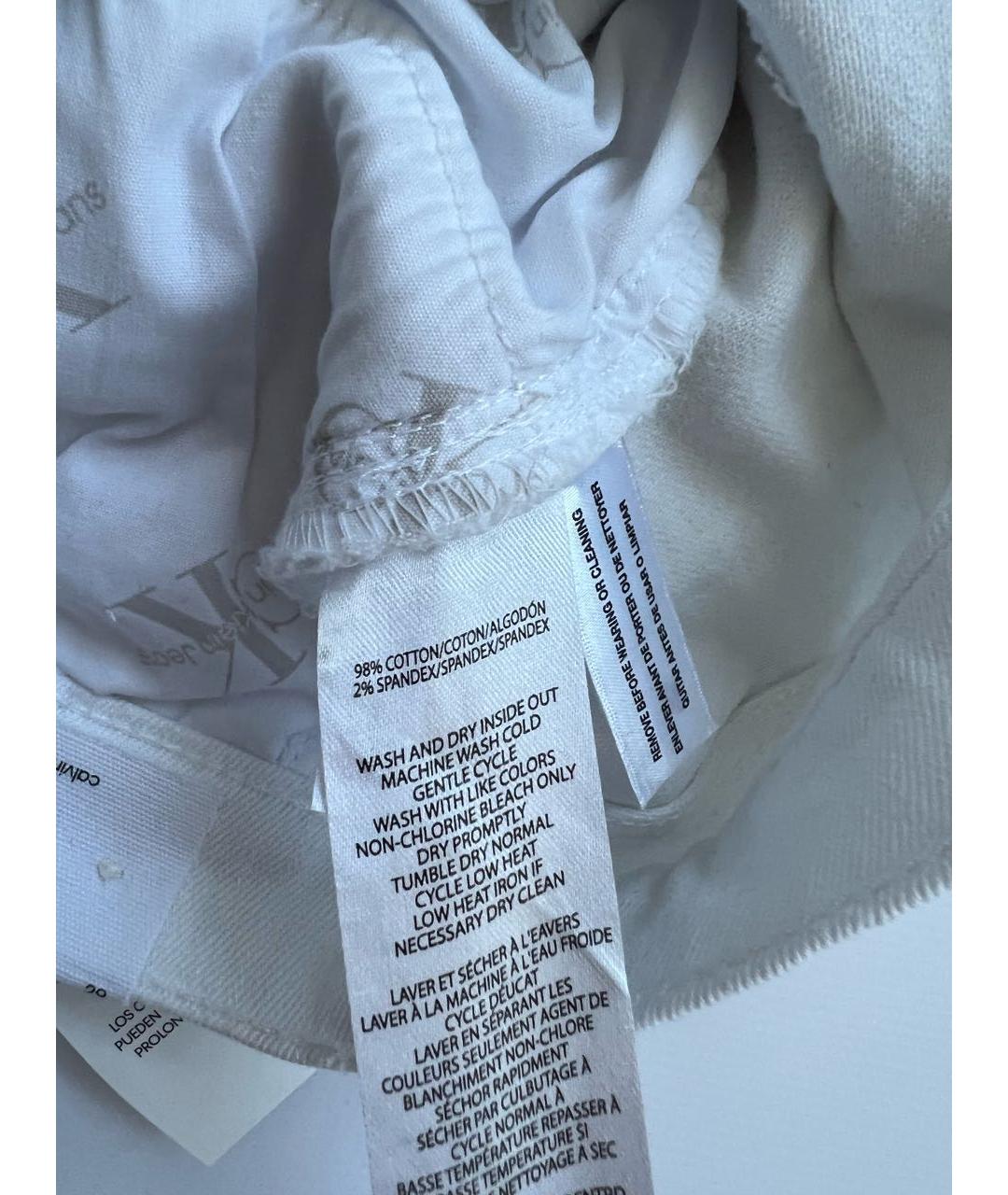 CALVIN KLEIN Белые хлопко-эластановые шорты, фото 6
