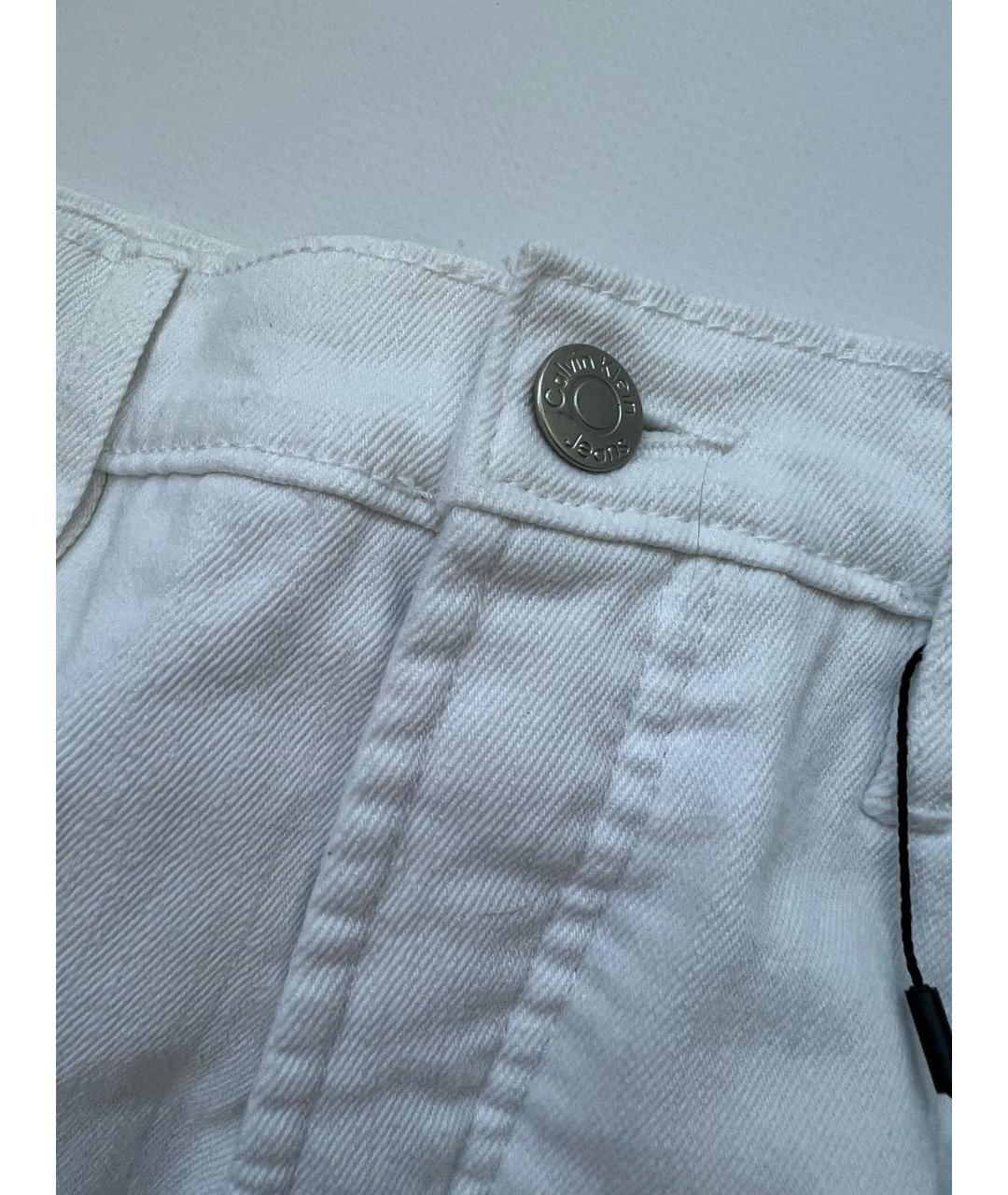 CALVIN KLEIN Белые хлопко-эластановые шорты, фото 5