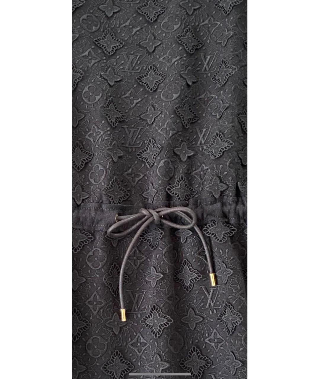 LOUIS VUITTON Черное хлопковое коктейльное платье, фото 8