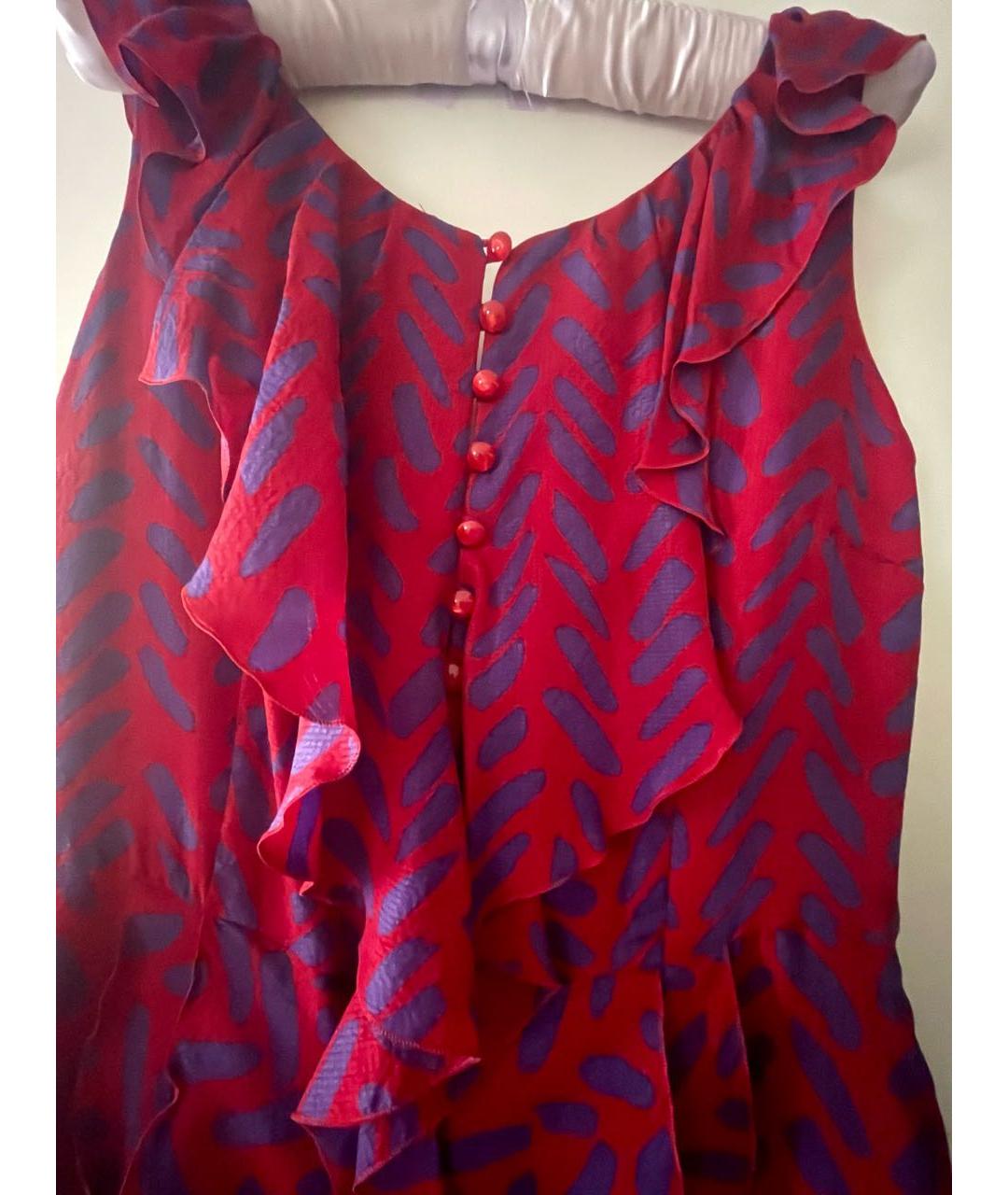 MOSCHINO Красное шелковое коктейльное платье, фото 3