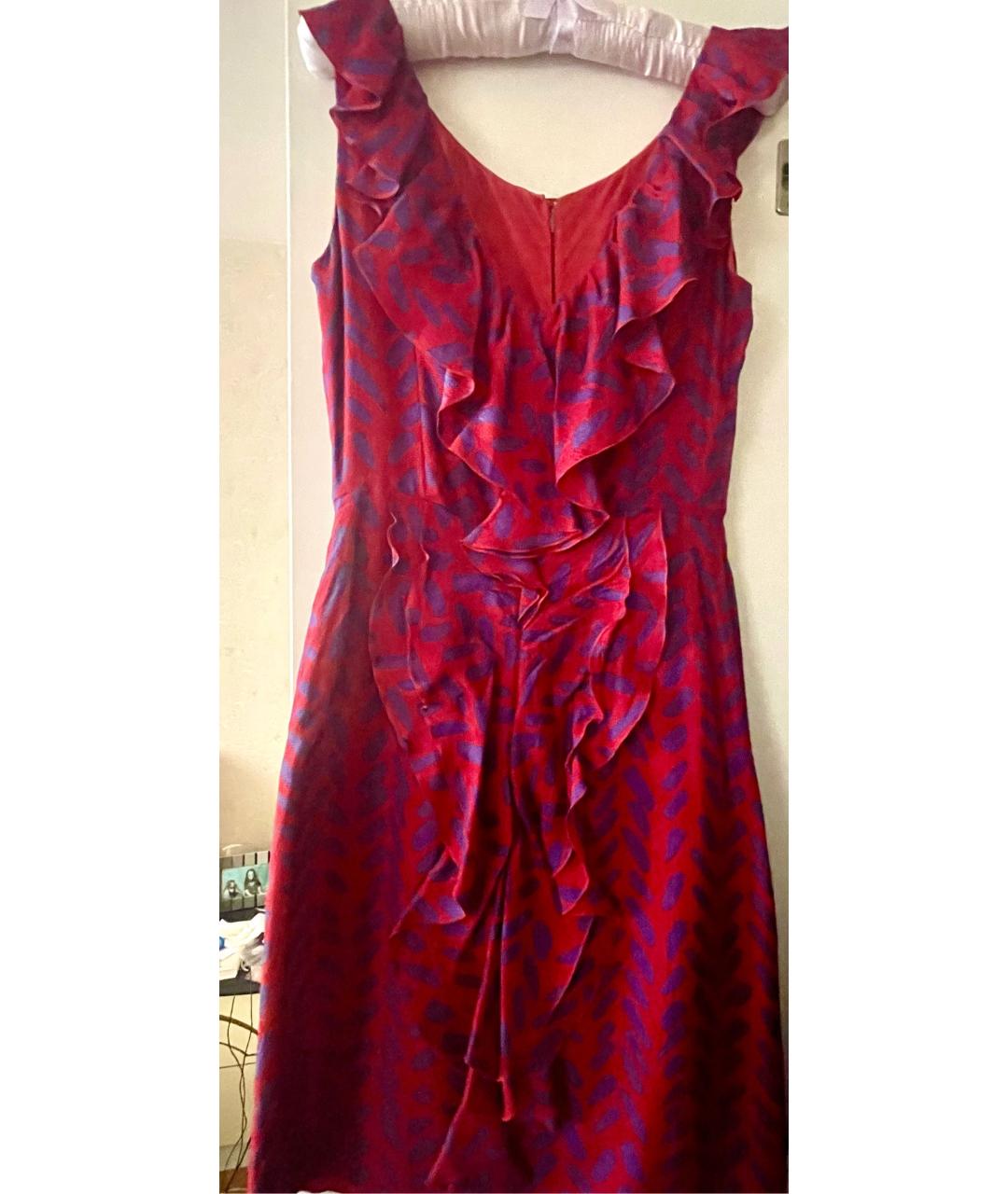 MOSCHINO Красное шелковое коктейльное платье, фото 2