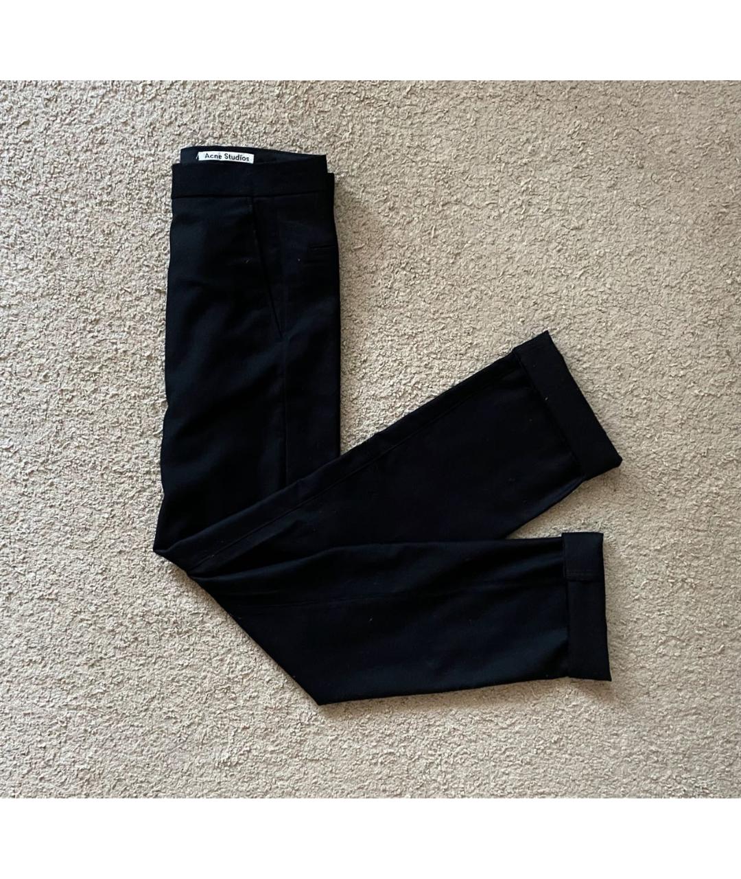 ACNE STUDIOS Черные шерстяные классические брюки, фото 2