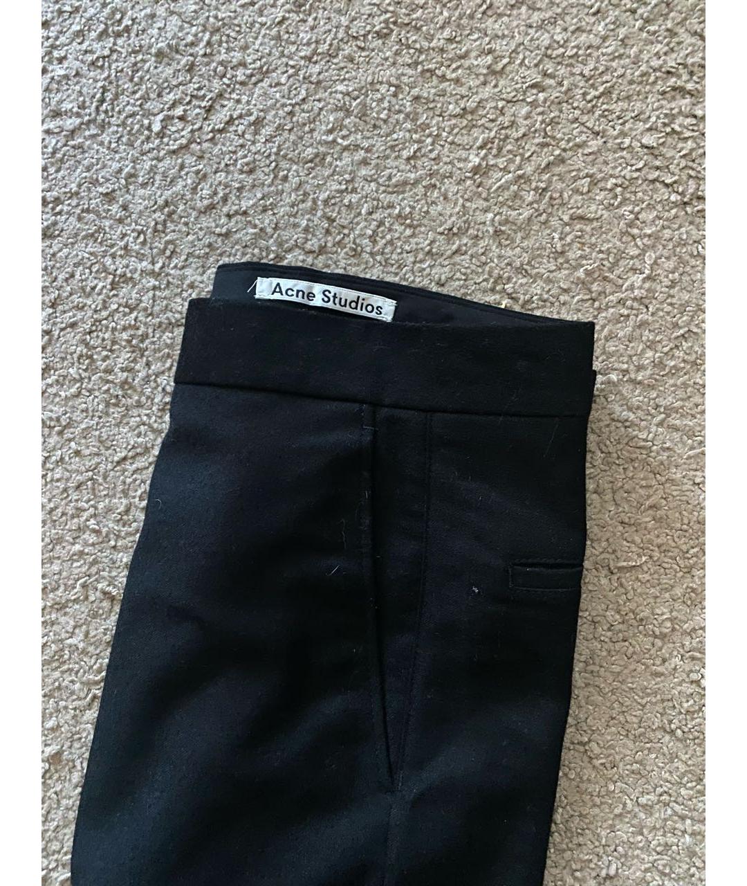 ACNE STUDIOS Черные шерстяные классические брюки, фото 4