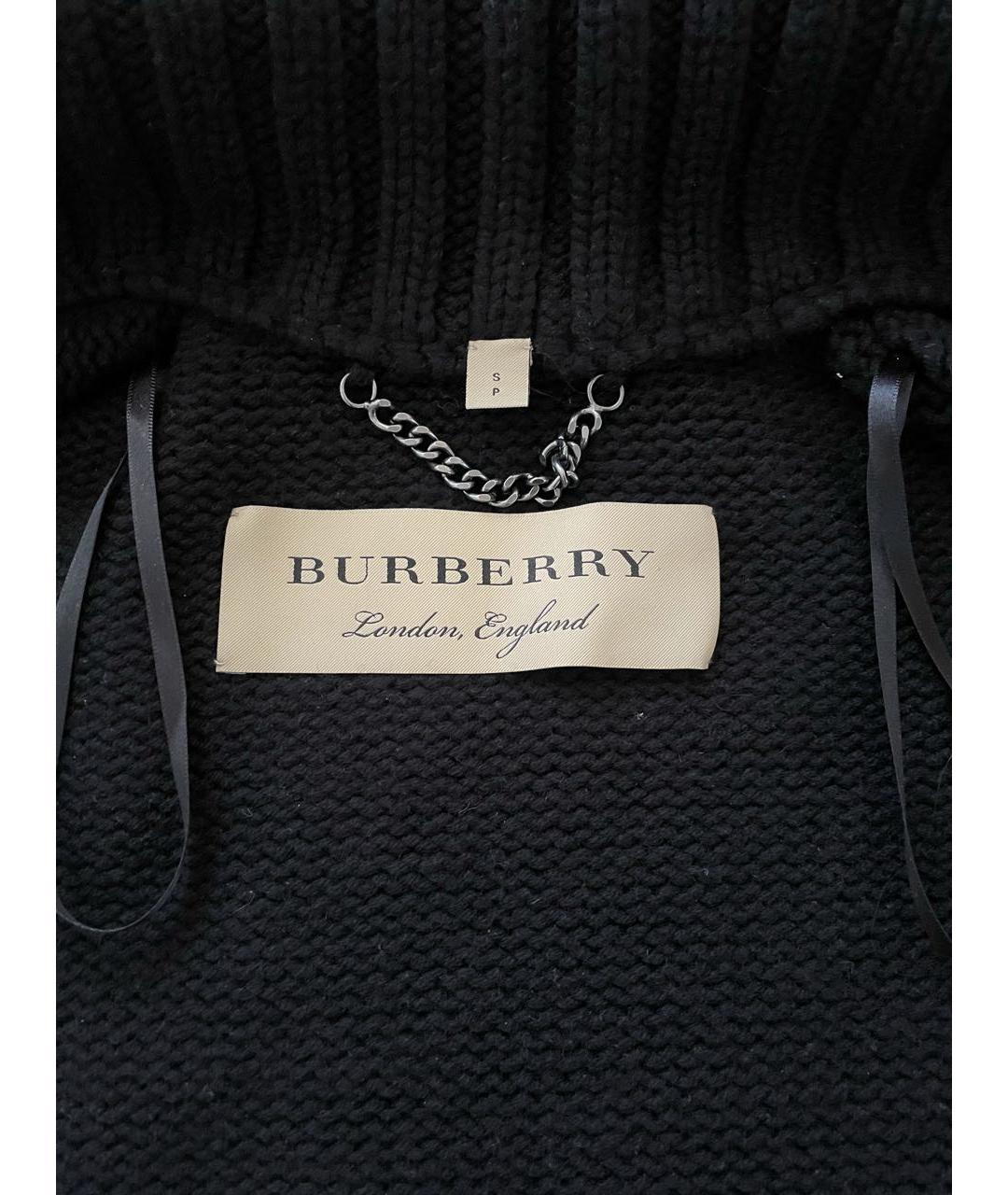 BURBERRY LONDON Черный кашемировый кардиган, фото 2