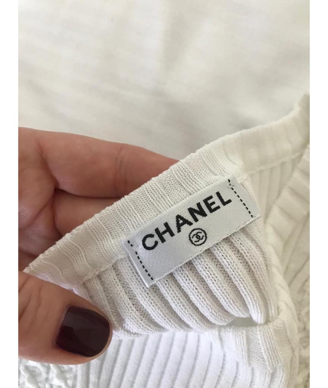 CHANEL Белая майка, фото 4