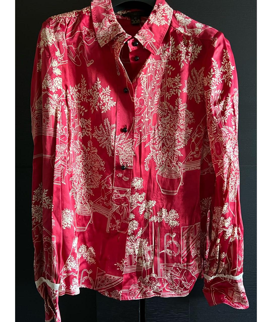 LOUIS VUITTON PRE-OWNED Красная шелковая блузы, фото 5