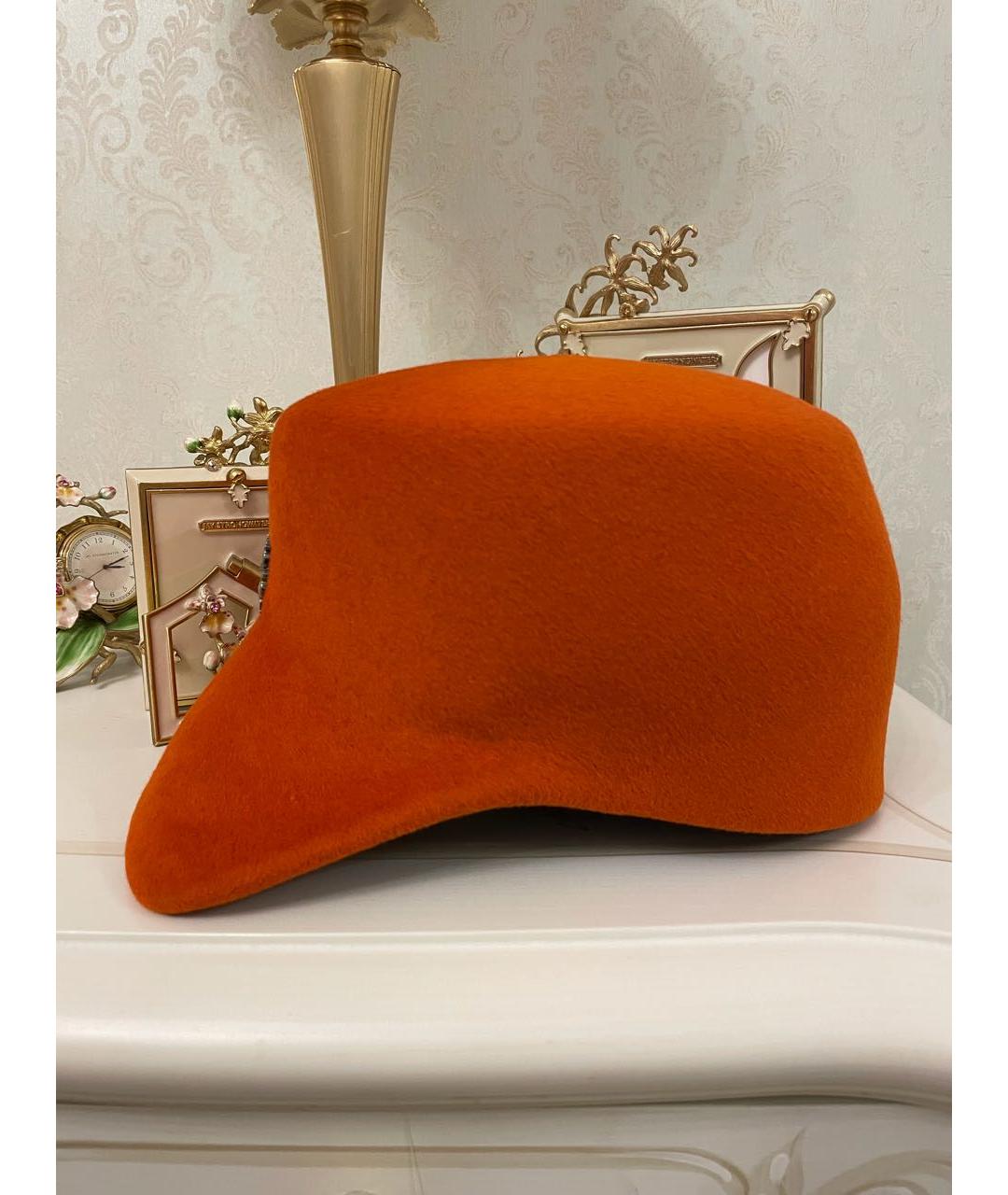 PHILIP TREACY Оранжевая кепка, фото 3