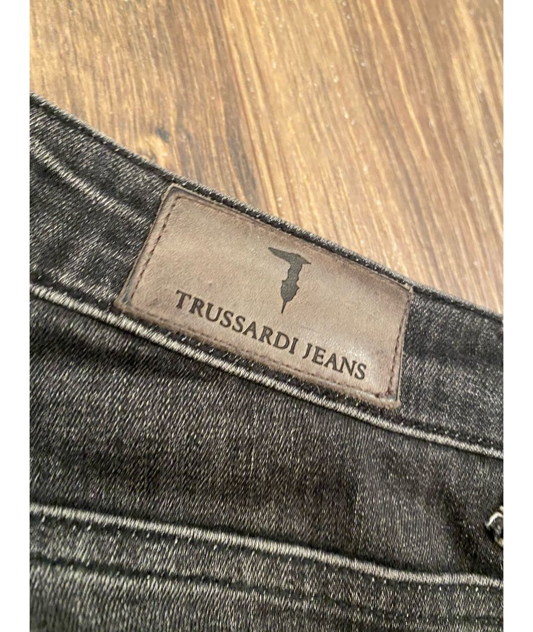 TRUSSARDI Серые прямые джинсы, фото 4
