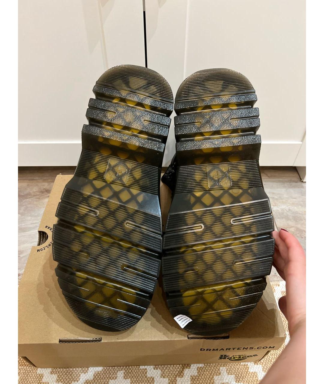 DR. MARTENS Черные кожаные высокие ботинки, фото 6