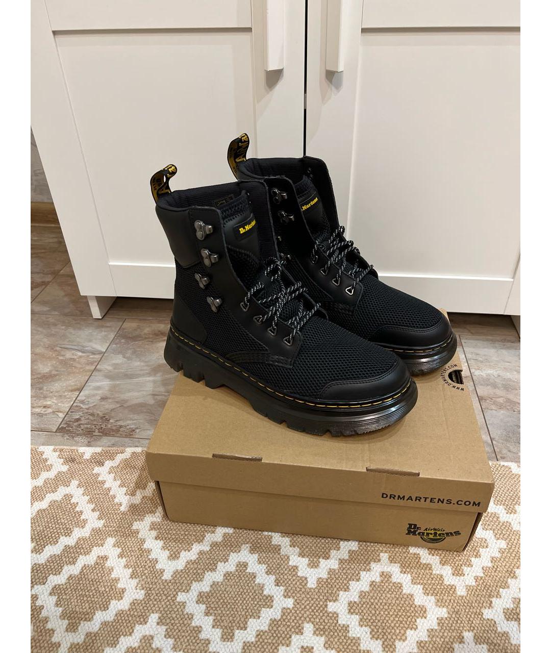 DR. MARTENS Черные кожаные высокие ботинки, фото 5