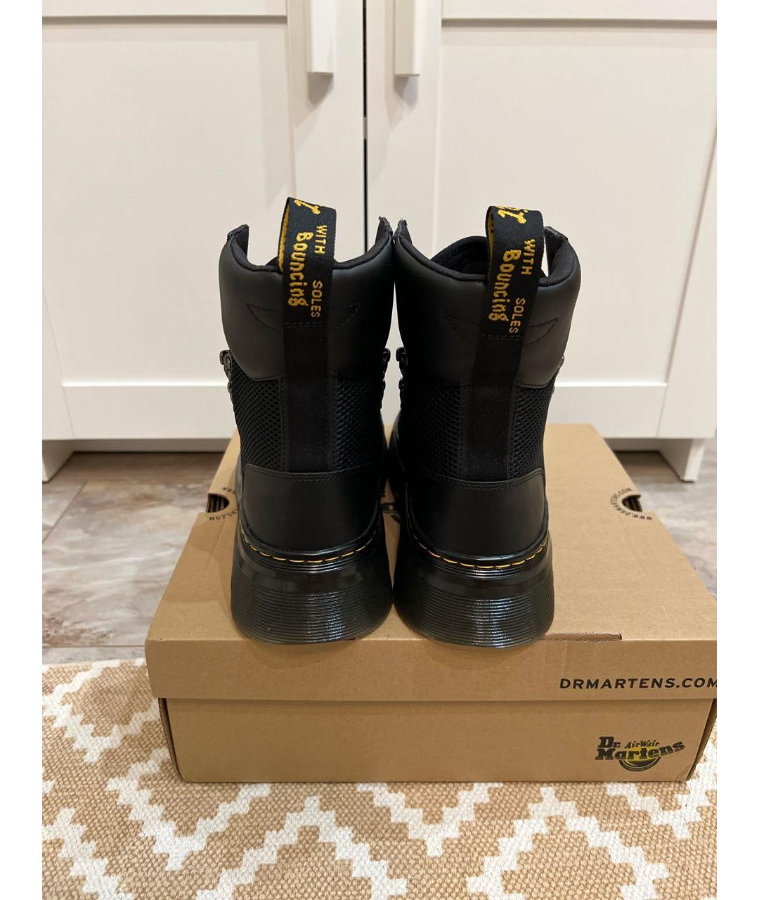 DR. MARTENS Черные кожаные высокие ботинки, фото 4