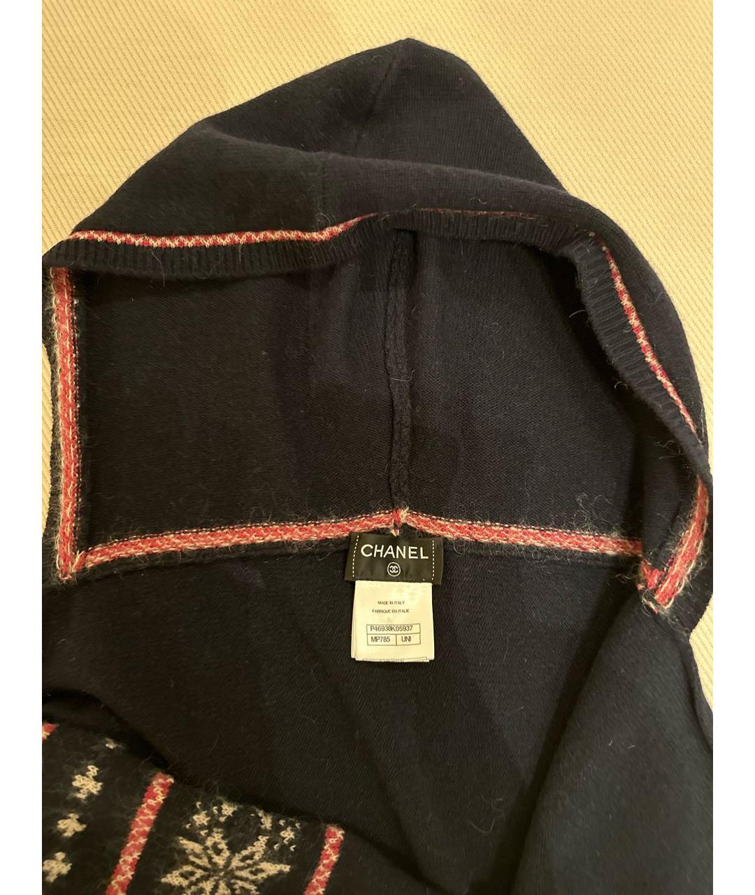 CHANEL Синяя шерстяная шапка, фото 3