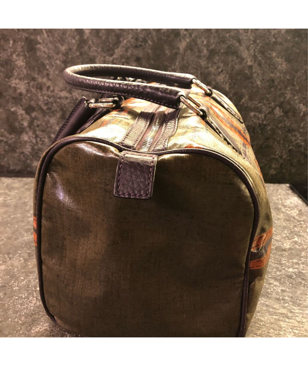 FENDI Зеленая кожаная сумка тоут, фото 4