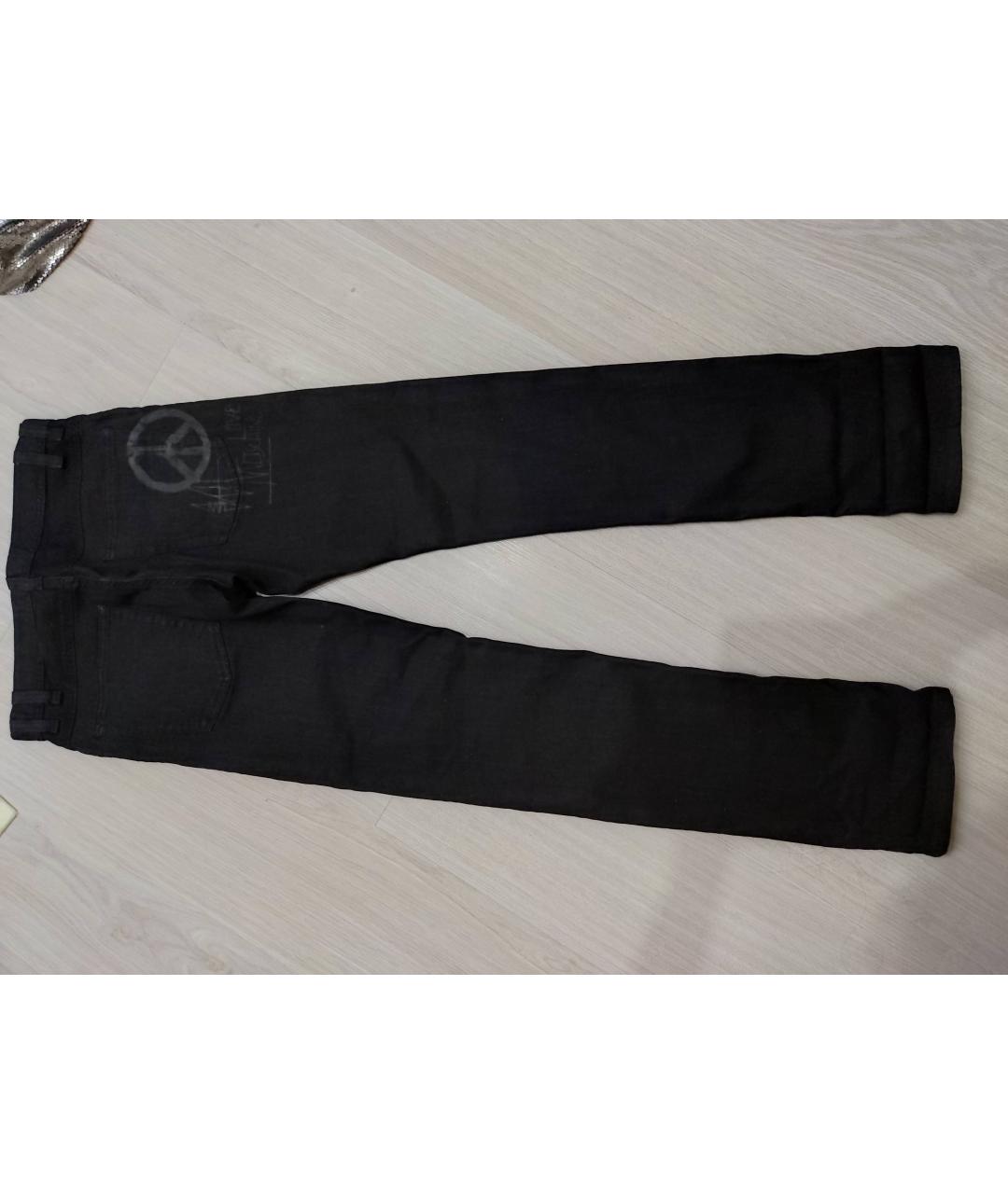 LOVE MOSCHINO Черные хлопковые прямые джинсы, фото 7