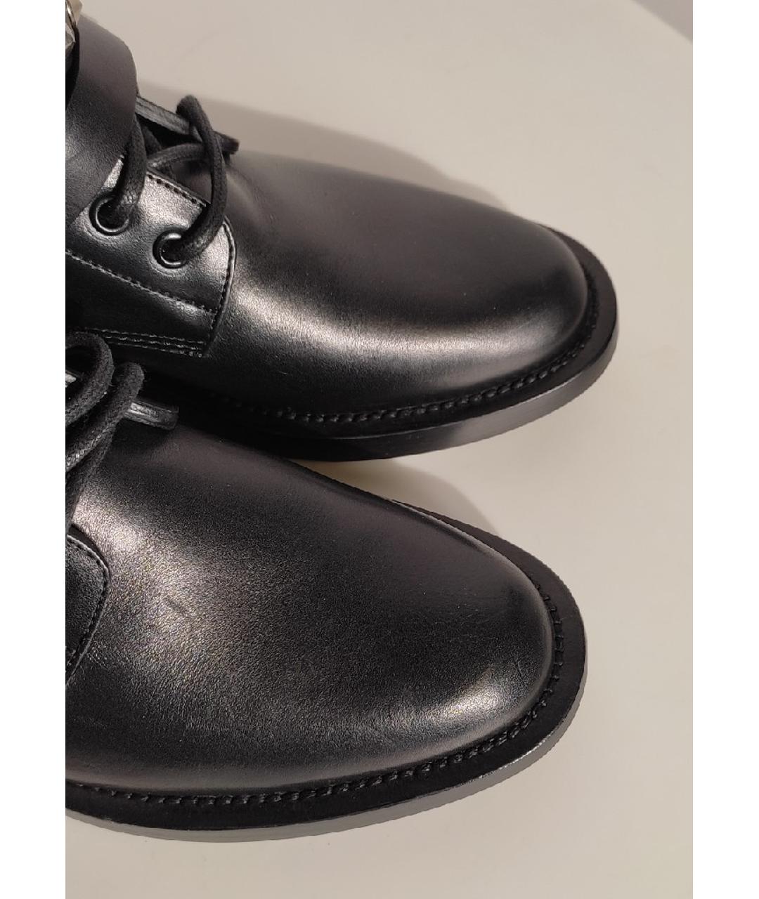 SAINT LAURENT Черные кожаные ботинки, фото 6