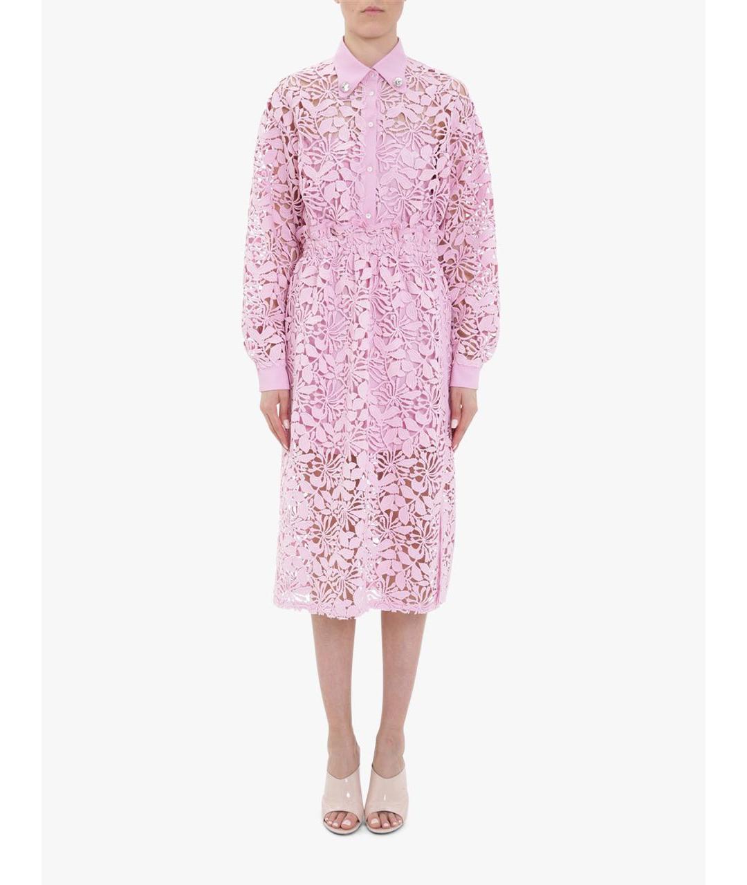 NO. 21 Розовое кружевное коктейльное платье, фото 5