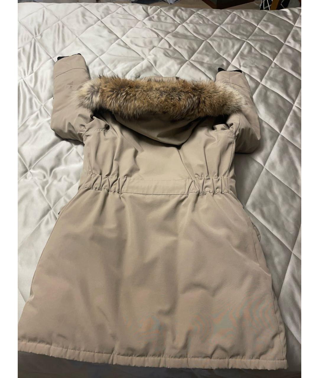 CANADA GOOSE Бежевый полиэстеровый пуховик, фото 2