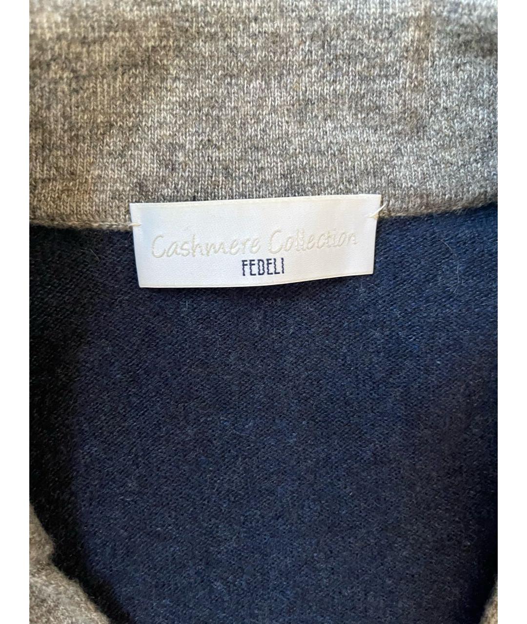 FEDELI Синий кашемировый джемпер / свитер, фото 3