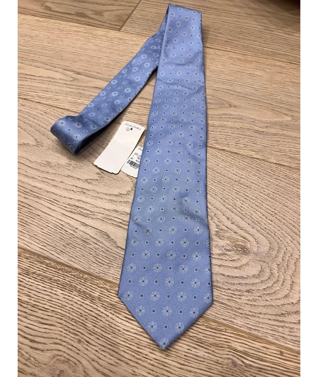 BROOKS BROTHERS Голубой шелковый галстук, фото 5