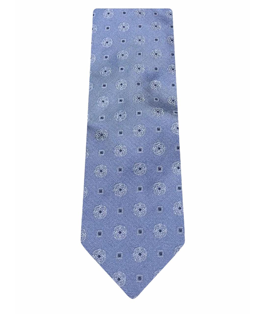 BROOKS BROTHERS Голубой шелковый галстук, фото 1