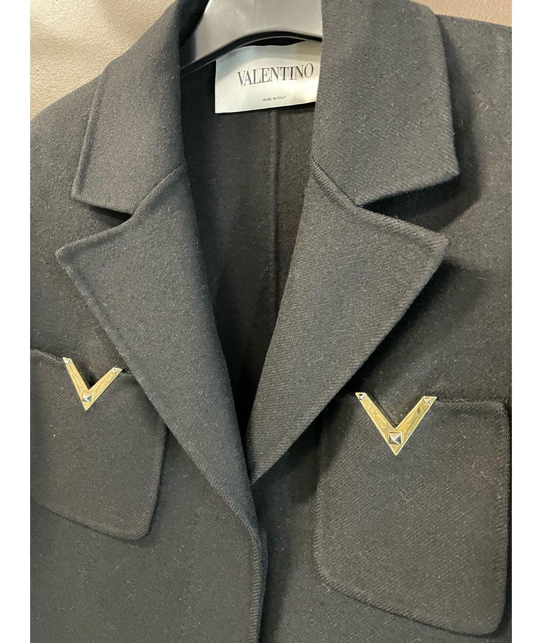 VALENTINO Черное шерстяное пальто, фото 3