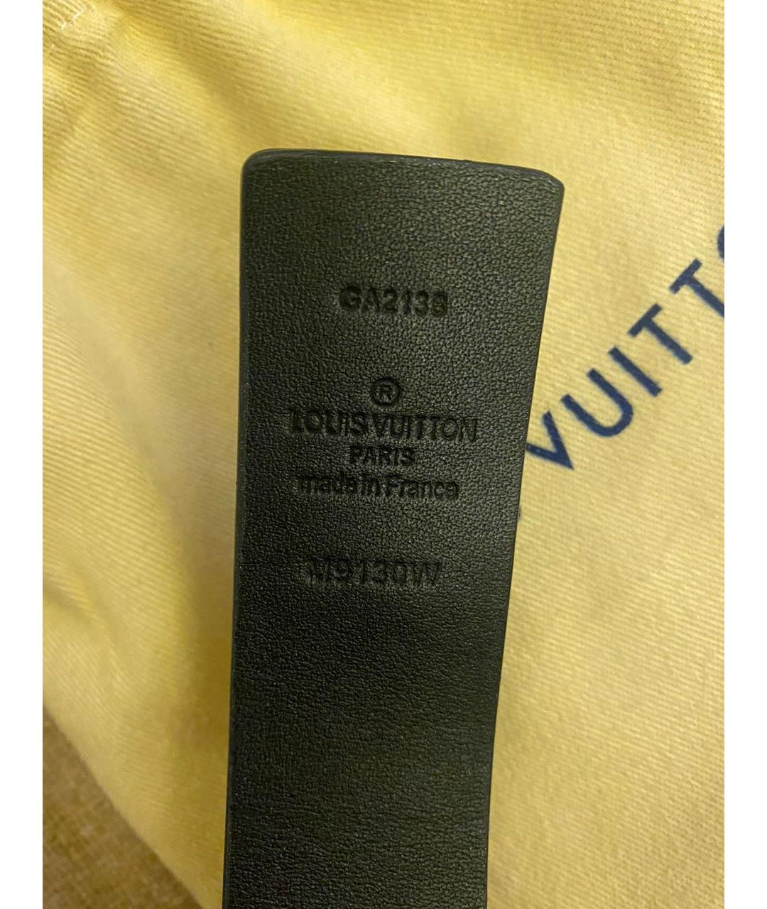 LOUIS VUITTON PRE-OWNED Черный кожаный ремень, фото 3