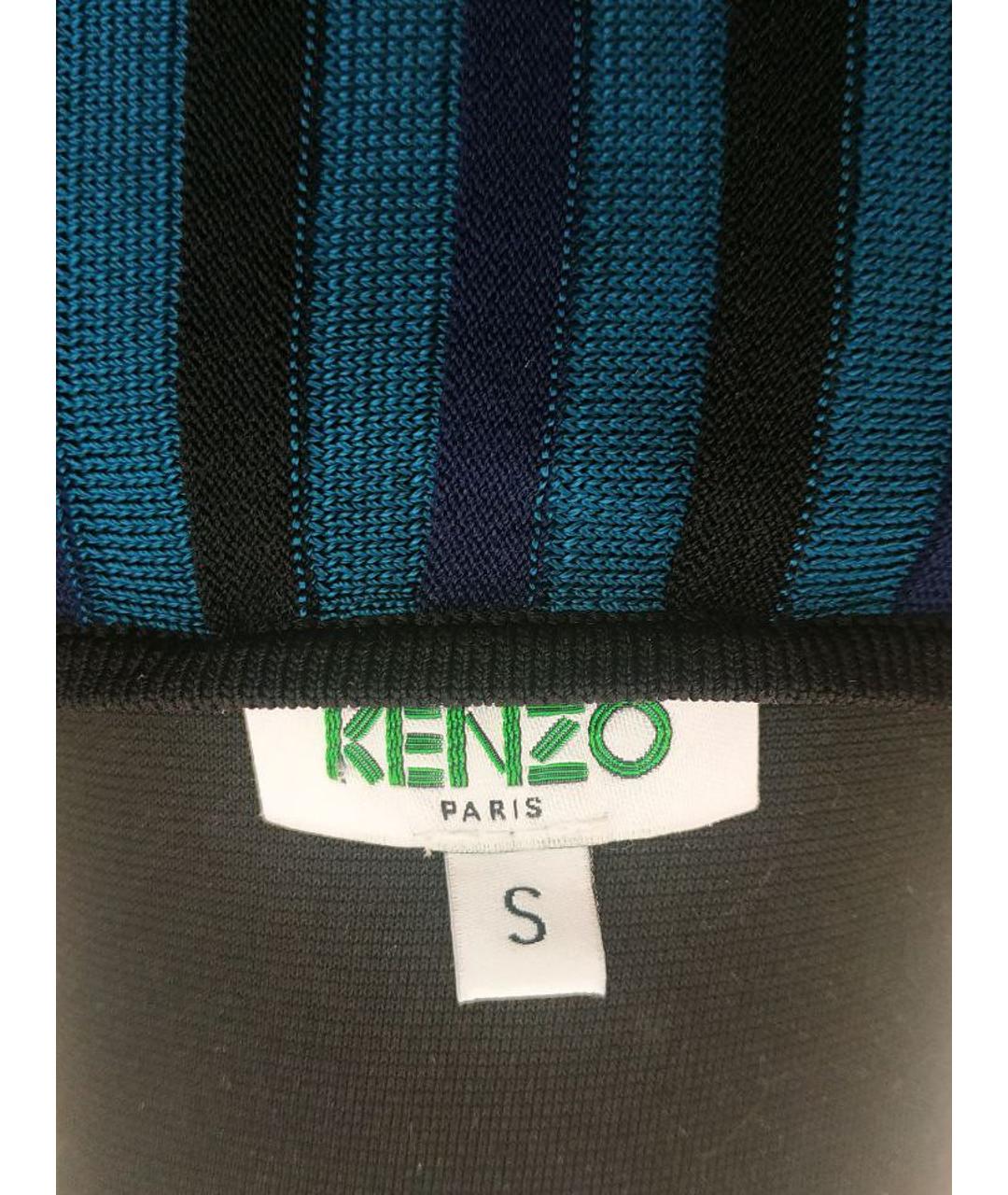 KENZO Синяя полиэстеровая водолазка, фото 3