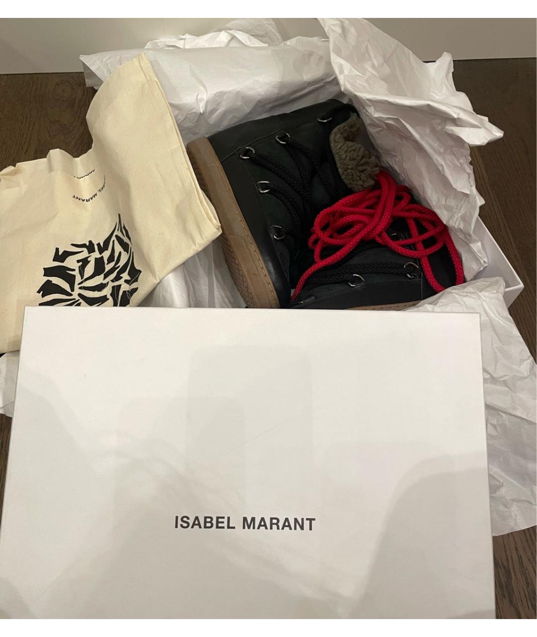 ISABEL MARANT Черные кожаные ботинки, фото 5